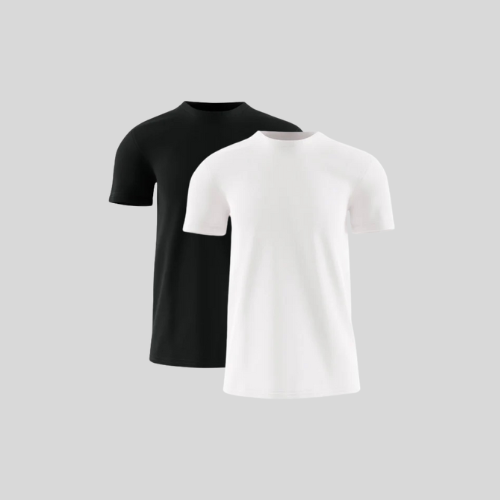 Pacco da 2 t-shirt nere e bianche